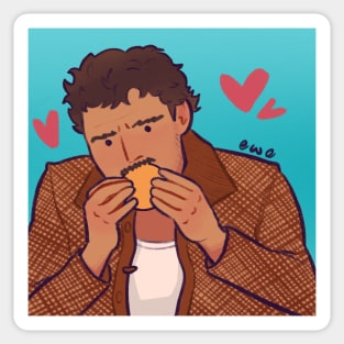 Pedro Pascal eating bread with avocado Sticker